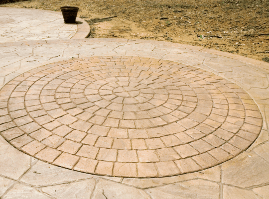 Showcasing Preferred Concrete Tampa's Stamped Concrete Services, with elegant, durable designs enhancing Tampa properties.
